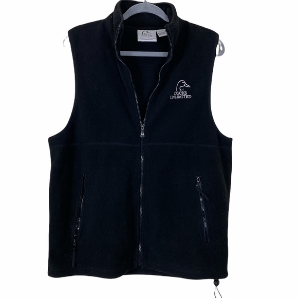 ducks unlimited Jackets & Coats Ducks Unlimited Black Fleece Vest